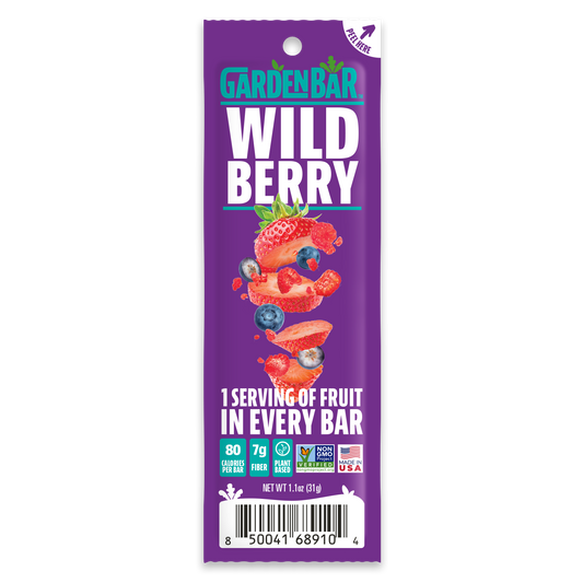 Earth Ranch Garden Bar Wild Berry Bar Dehydrated Fruit Snack