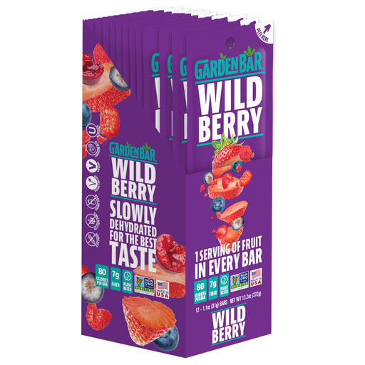 Earth Ranch Garden Bar Wild Berry Bar Dehydrated Fruit Snack