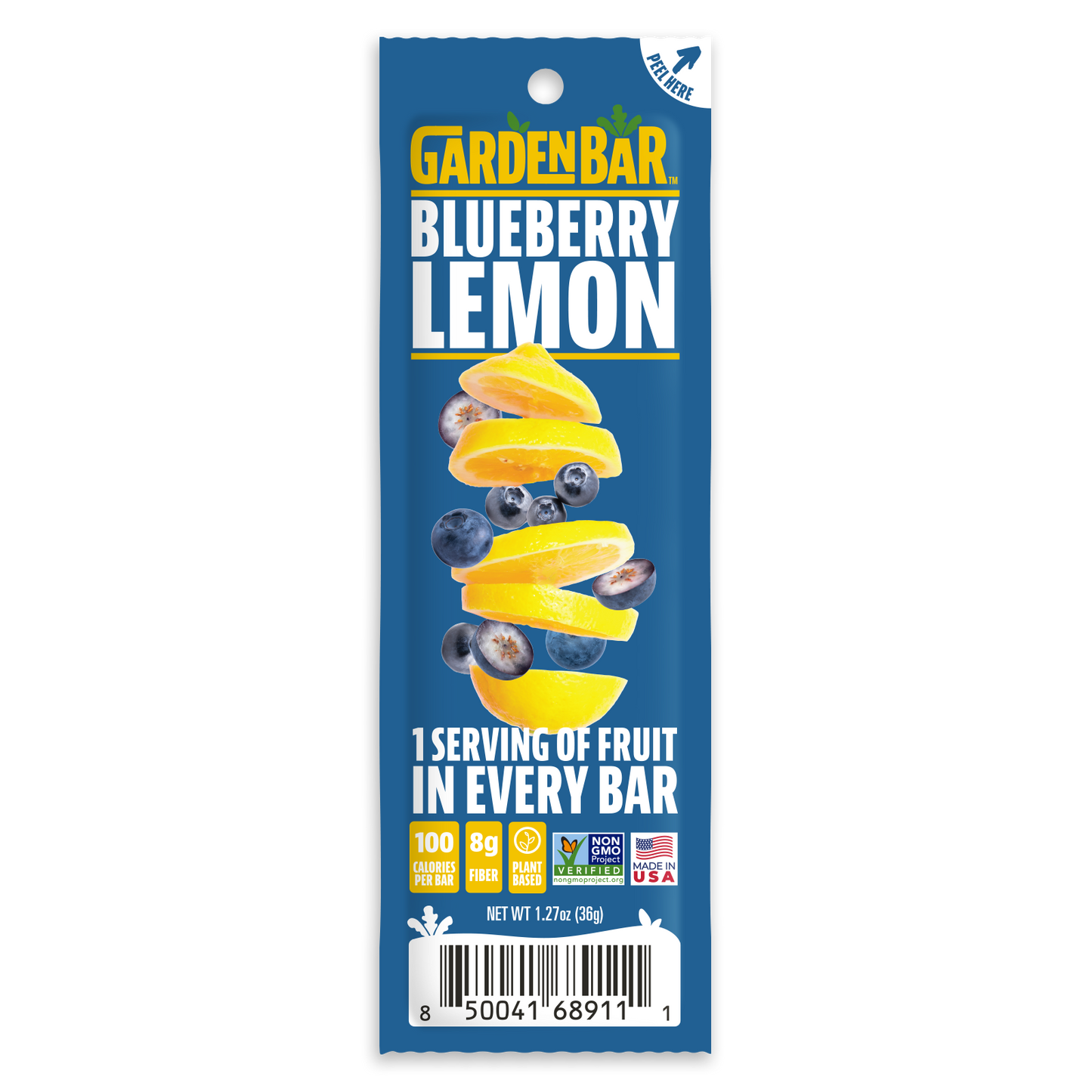 Earth Ranch Garden Bar Blueberry Lemon Fruit Bar Dehydrated Fruit Snack