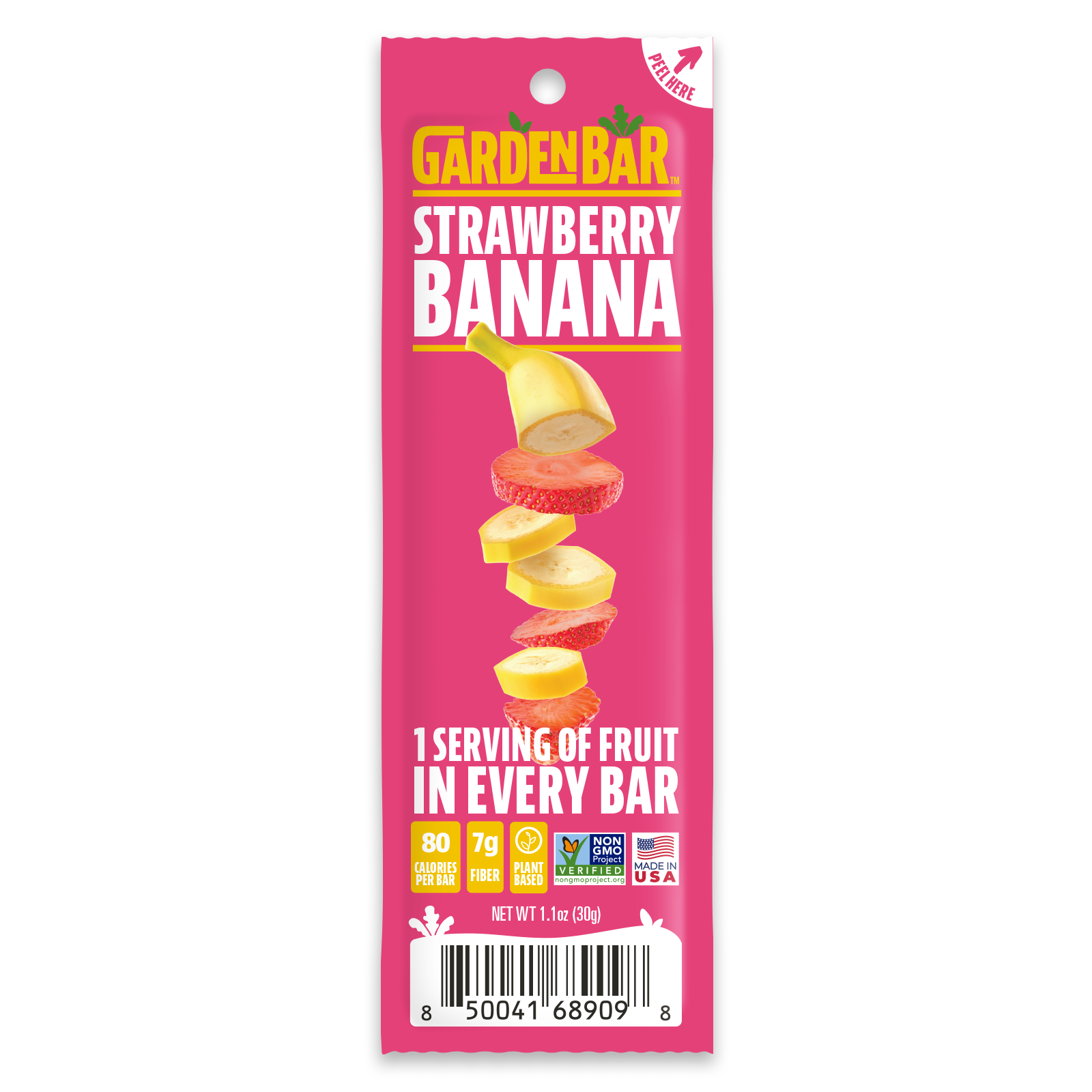 Earth Ranch Garden Bar Strawberry Banana Bar Dehydrated Fruit Snack